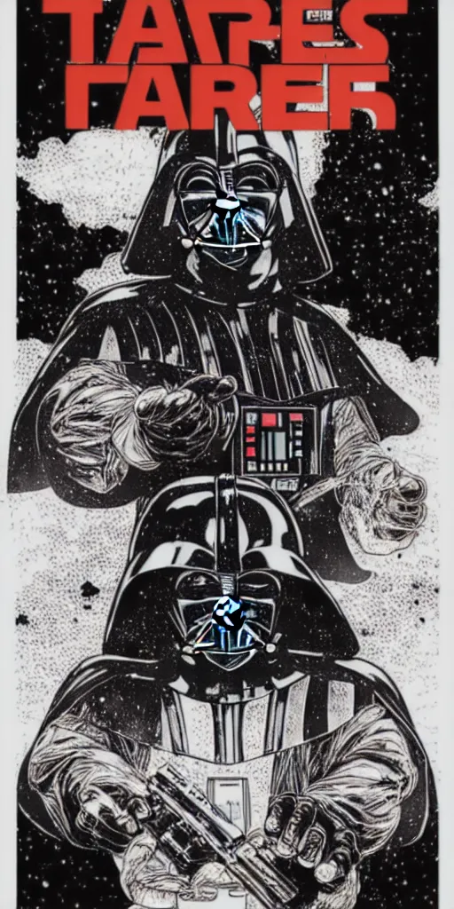 Image similar to portrait of darth vader, by laurie greasley