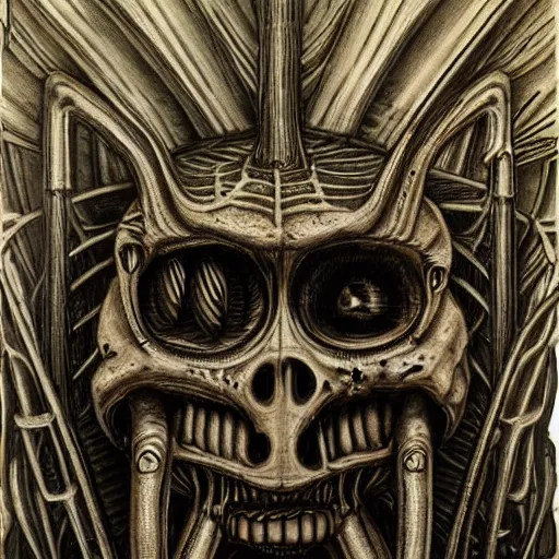 Image similar to h. r. giger interpretation of spongebob squarepants