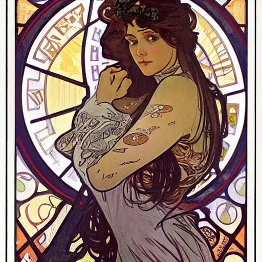 Prompt: well i'm not playing with you if you're mean by alphonse mucha