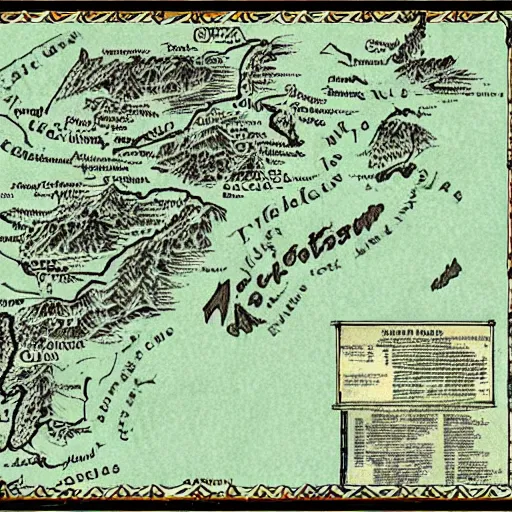 Image similar to map of michigan in middle earth