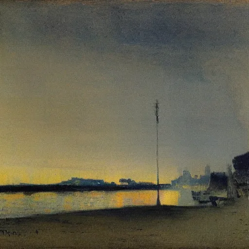 Image similar to fireworks over river by james macneill whistler