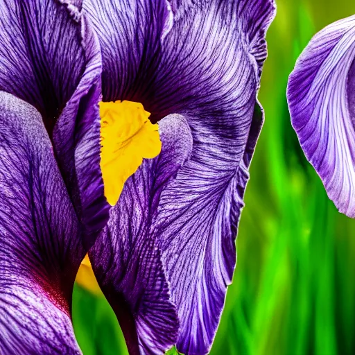 Prompt: macro photo of an iris