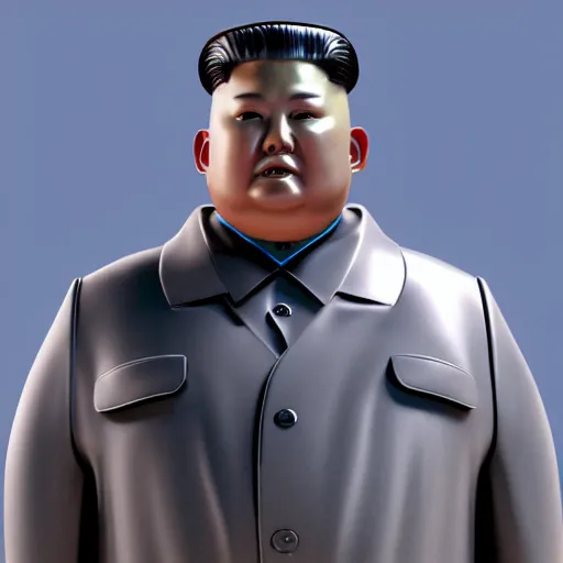 Image similar to a liquid metal robot Kim Jong Un, unreal engine