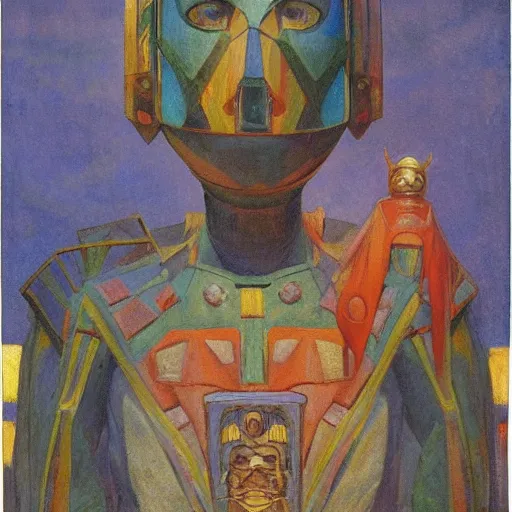 Prompt: the little robot queen in her regalia, by annie swynnerton and alayna danner and diego rivera and nicholas roerich, symbolist, dramatic lighting, elaborate geometric ornament, smooth, sharp focus, extremely detailed, adolf wolfli, soft pastel colors