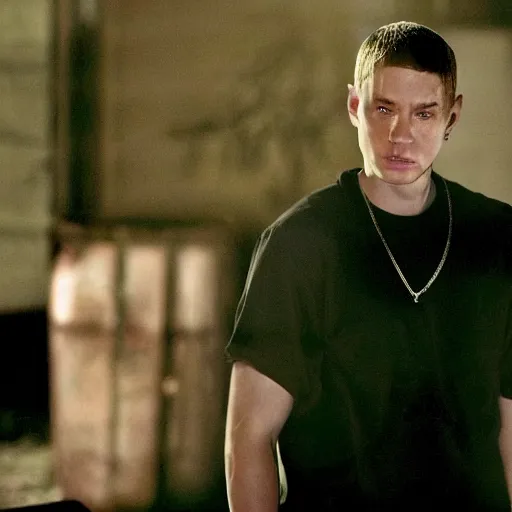 Image similar to Eminem in Twilight, movie still