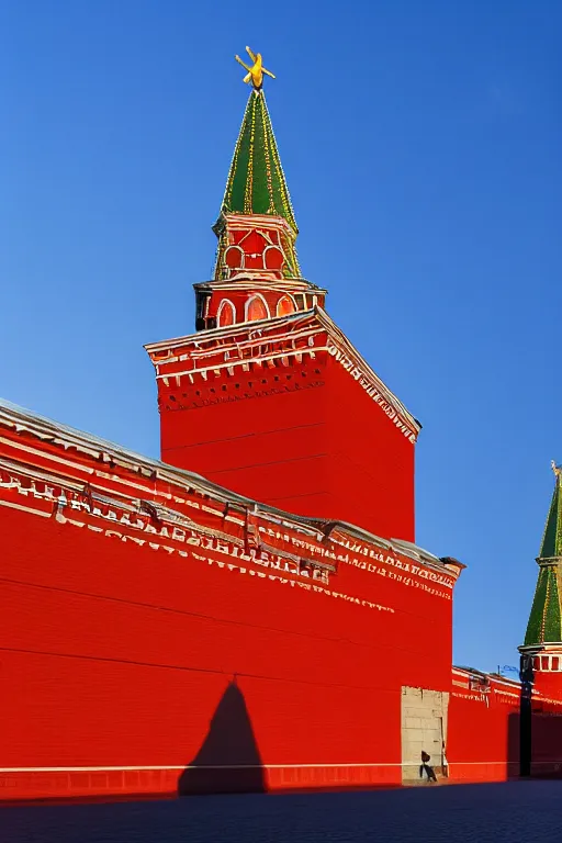 Image similar to photography by ando tadao, kremlin, red square, building with bricks, sharp focus, golden ratio, volumetric light, symmetry, ultra realistic, 8 k