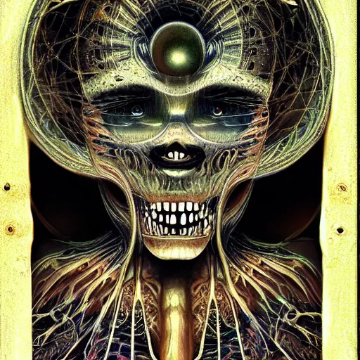 Image similar to amogus photo - realistic, color image, hyper realistic, 2 k, highly detailed, occult art, by giger, fractal structure