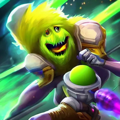 Prompt: tennis ball monster in league of legends