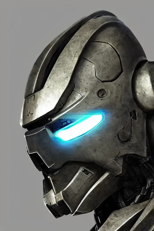 Image similar to robot ninja mask helmet halo master chief radiating a glowing aura global illumination ray tracing hdr fanart arstation by ian pesty and katarzyna da „ bek - chmiel