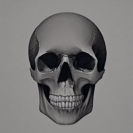 Image similar to skull by artwork karl gerstner, 8 k scan