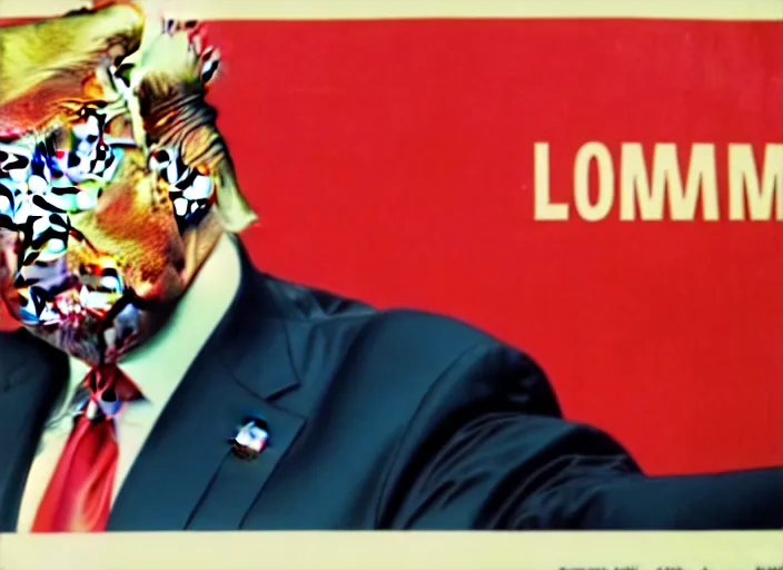 Image similar to donald trump in a communist propaganda poster promoting labour