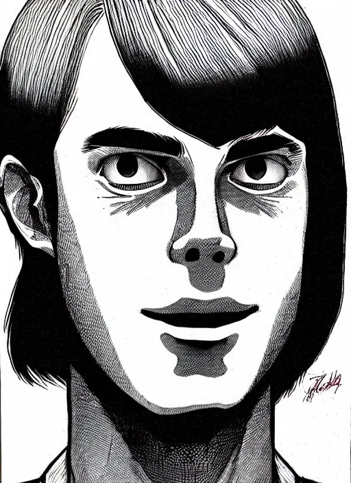 Prompt: portrait of teenage archie andrews, freckles, intricate, highly detailed, illustration, art by junji ito, junji ito