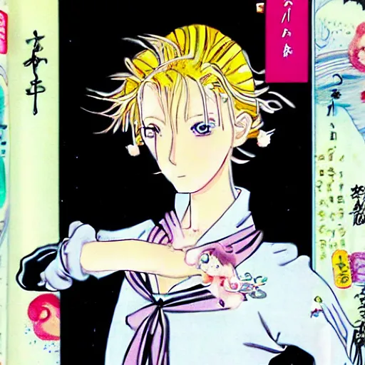 Image similar to Tilda Swinton in a shojo manga by Naoko Takeuchi