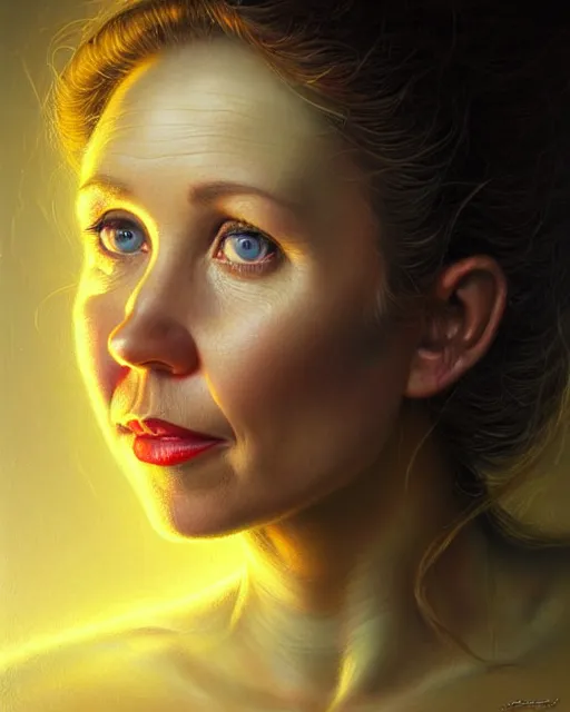 Image similar to detailed portrait of christina applegate apple!! tree! by tomasz alen kopera and peter mohrbacher and johanna martine! and margaret keane! coherent luminescent