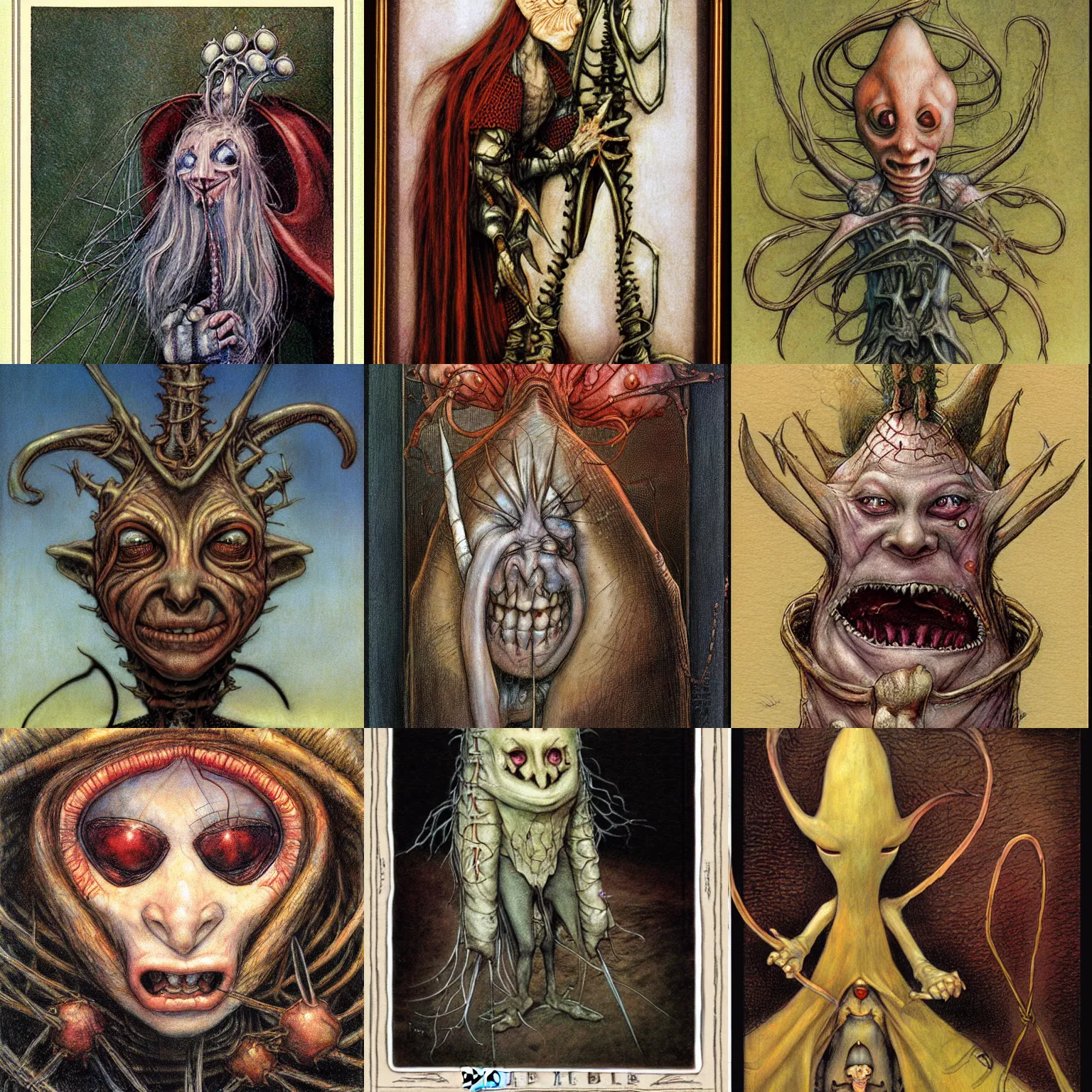 Prompt: zip the pinhead by Brian Froud