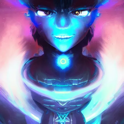 Image similar to anime portrait of the Singularity as a shaman yedi using dark force to eliminate trump as an anime antagonist by Stanley Artgerm Lau, WLOP, Rossdraws, James Jean, Andrei Riabovitchev, Marc Simonetti, and Sakimichan, trending on artstation