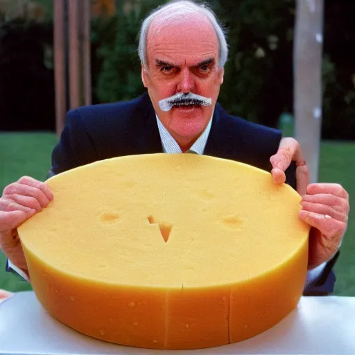 Image similar to cheese john cleese made out of cheese as a cheese