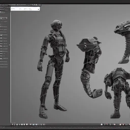 Image similar to kitbashing component of complex, hard surface, hard surface, detailed, symmetric, unreal engine