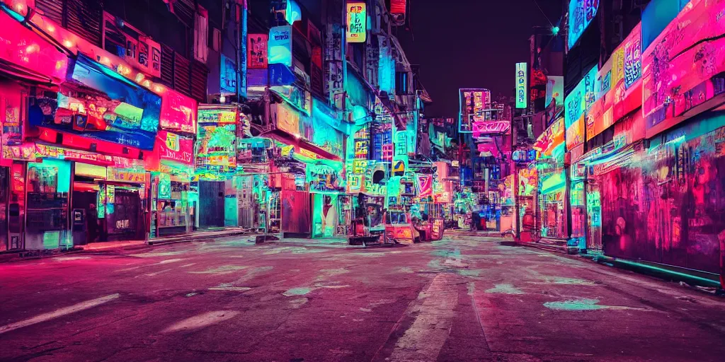 AI Generated Aesthetic cyberpunk style city street at night Wallpaper Mobile  (15) - Photo #718 -  - Free Stock Photos , Copyright Free &  Unlimited Downloads