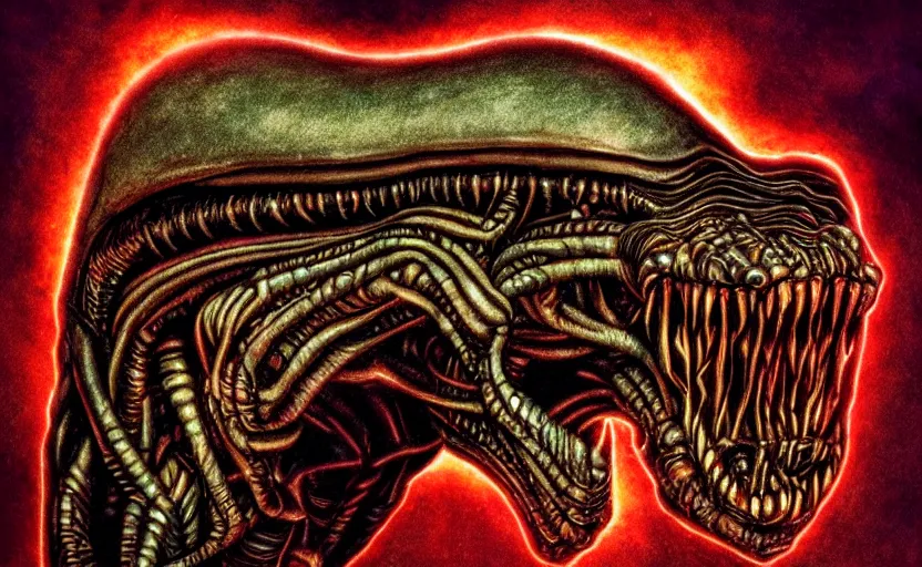 Image similar to an alien monster by john carpenter, by david cronenberg, heavy grain, technicolor, high definition, remastered, portrait, cinematic lightning, argentic, scratches, old, highly detailed, realistic