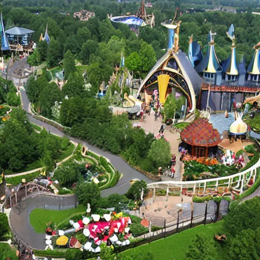 Prompt: efteling theme park