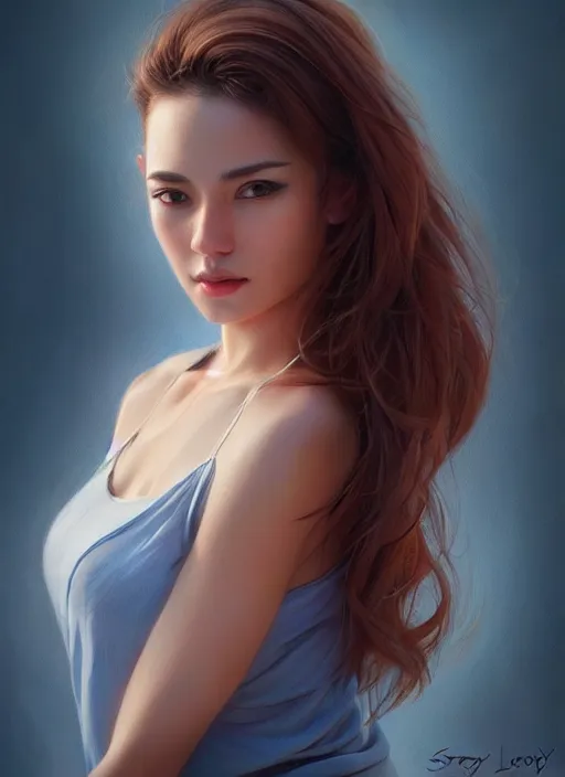 Image similar to photo of a gorgeous young woman in the style of stefan kostic, realistic, sharp focus, 8k high definition, insanely detailed, intricate, elegant, art by stanley lau and artgerm