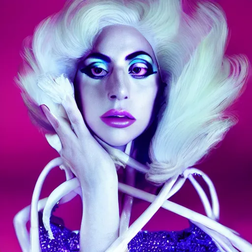 Image similar to lady gaga artpop act 2 album cover shot by nick knight, canon, highly realistic. high resolution. highly detailed. dramatic. 8 k. 4 k.