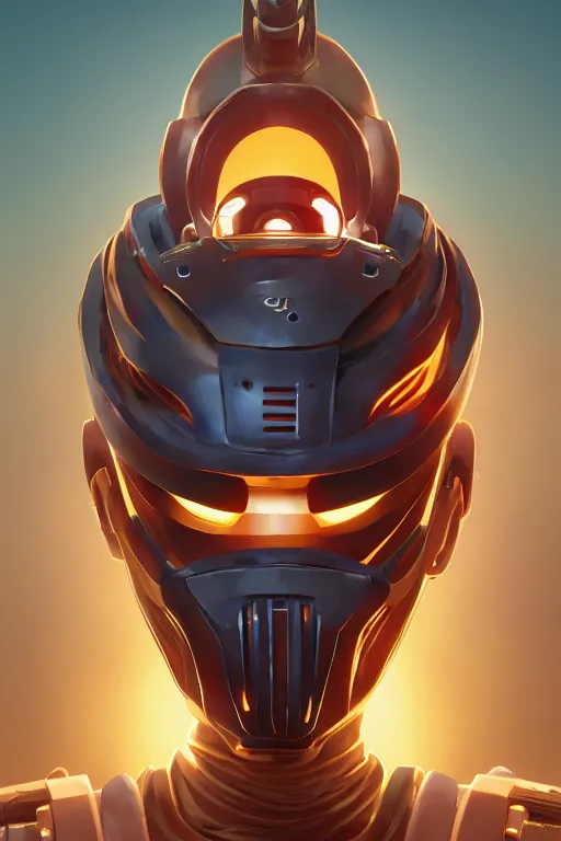 Image similar to epic mask helmet robot ninja portrait stylized as fornite style game design fanart by concept artist gervasio canda, behance hd by jesper ejsing, by rhads, makoto shinkai and lois van baarle, ilya kuvshinov, rossdraws global illumination radiating a glowing aura global illumination ray tracing hdr render in unreal engine 5