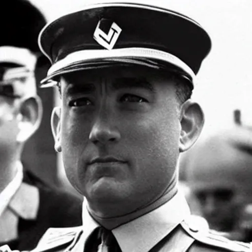 Prompt: tom hanks in a nazi uniform