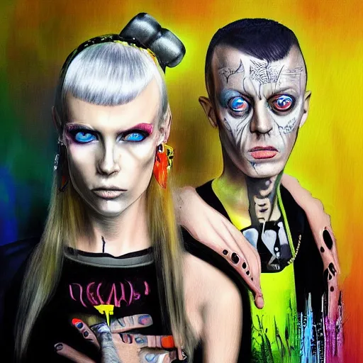 Image similar to zeff art style die antwoord photo realistic