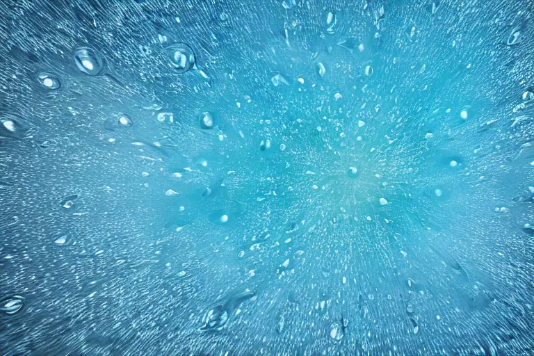 Prompt: wave of water particles, light blue, yellow orange, and light brown colors, white foam, curl noise, vortex, simulation, reflection, featured on behance, uhd image, media art, motion graphic, particles, fluids, 3 d, rendering, octane