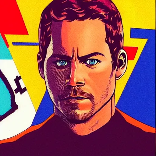 Image similar to “ paul walker retro minimalist portrait by jean giraud, moebius starwatcher comic, 8 k ”