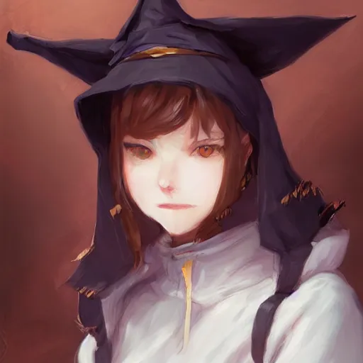 portrait of a witch fire with hoodie by Krenz Cushart | Stable Diffusion |  OpenArt