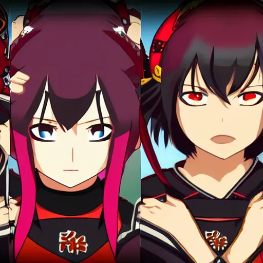 Image similar to kunoichi in the style of senran - kagura