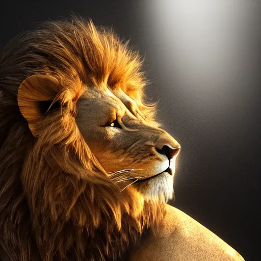 Image similar to a lion smoking a cigar, dramatic lighting, cinematic, establishing shot, extremely high detail, foto realistic, cinematic lighting, post processed, concept art, high details, cinematic, 8k resolution, beautiful detailed, photorealistic, digital painting, artstation, concept art, smooth, sharp focus, artstation trending, octane render, unreal engine