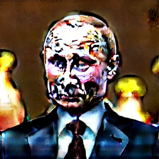 Image similar to Detailed image of Vladimir Putin, in game style 8k, wearing only pants with a bare torso, his body is old and ugly with sagging old skin,