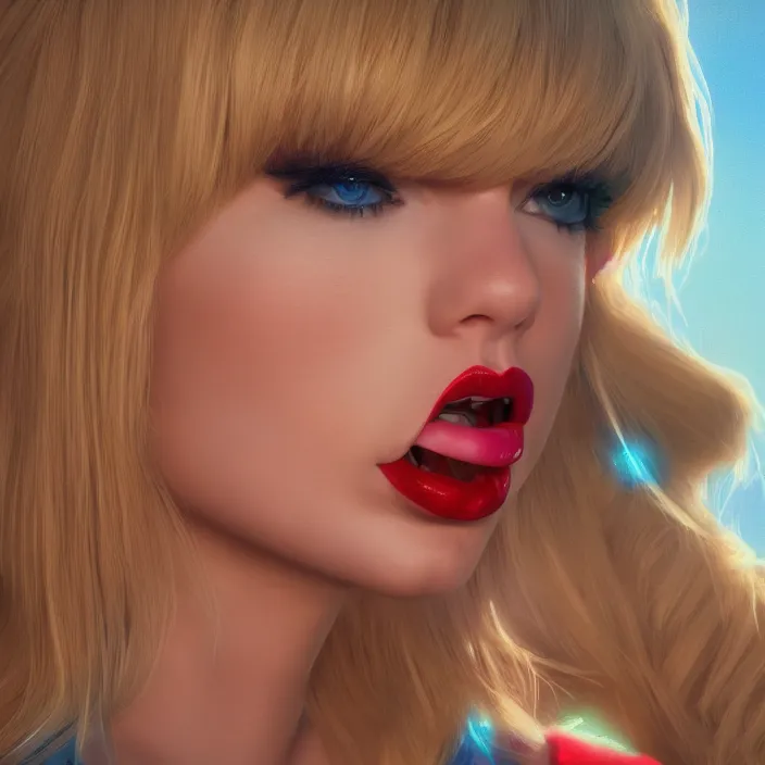 Image similar to portrait of Taylor Swift as LOLA BUNNY. intricate artwork. by, wlop, beeple, octane render, trending on artstation, greg rutkowski very coherent symmetrical artwork. cinematic, hyper realism, high detail, octane render, 8k, iridescent accents