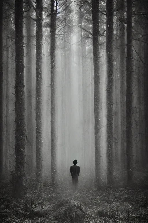 Image similar to the man of the forest, surreal