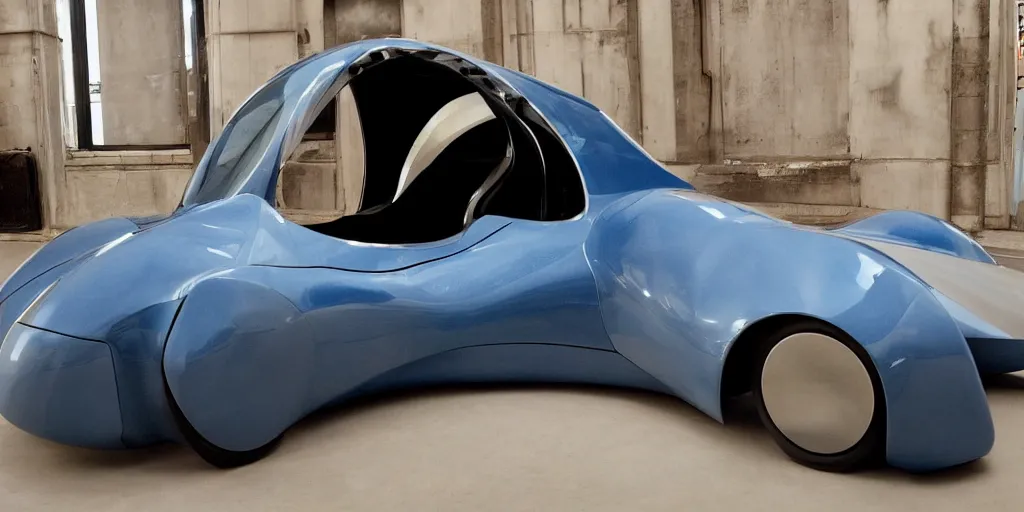 Image similar to a blueprint for a car designed by Ron arad