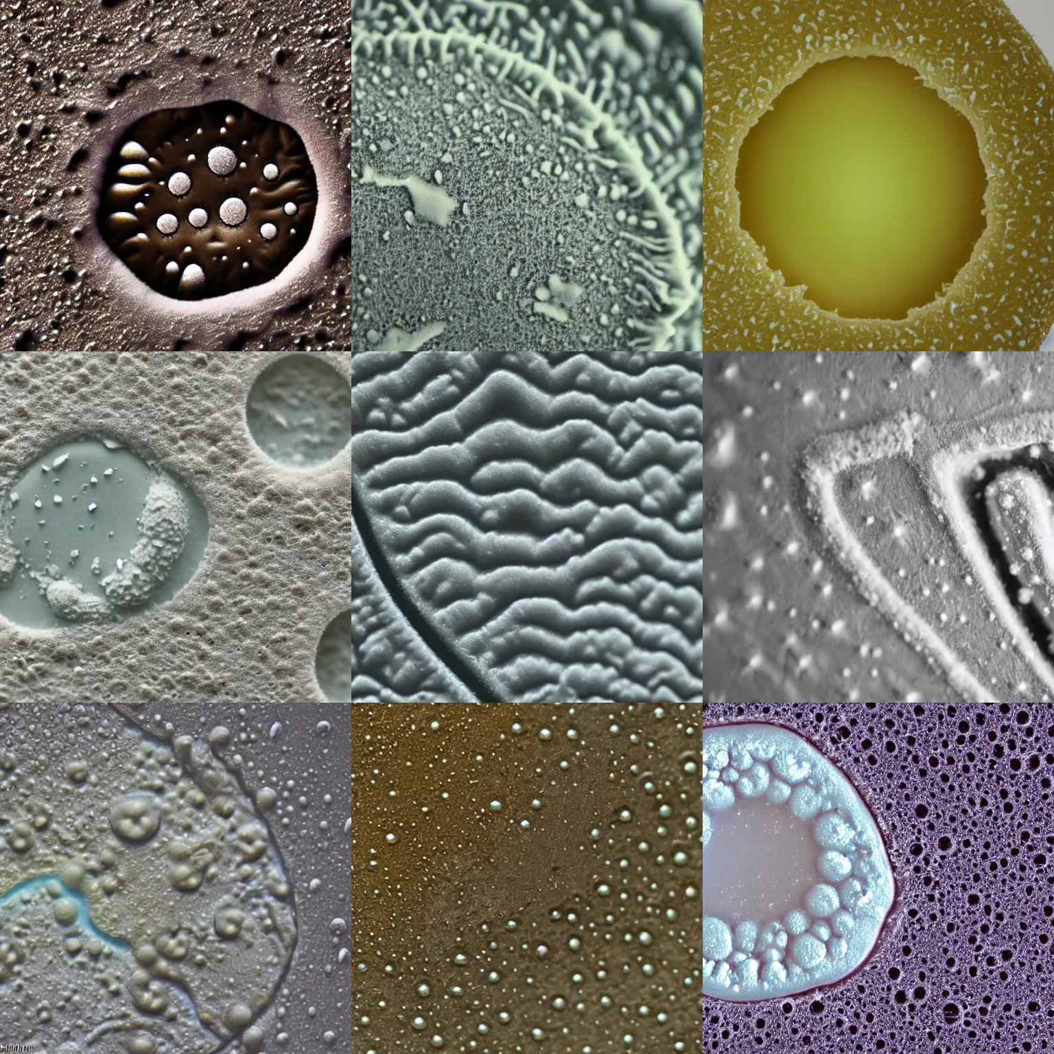 Prompt: mold, with macro photography, magnification, magnification, mold under a microscope