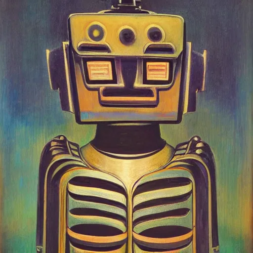 Image similar to the robot wearing her human mask, by kit williams and diego rivera, symbolist, dramatic lighting, elaborate geometric ornament, art brut, god rays, soft cool colors, smooth, sharp focus, extremely detailed