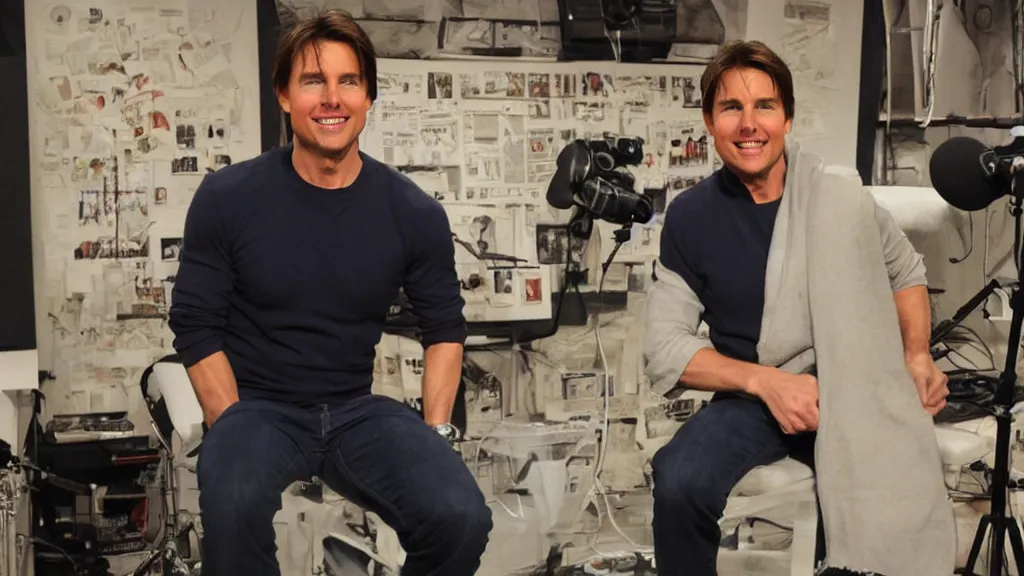 Image similar to A studio photo of Tom Cruise