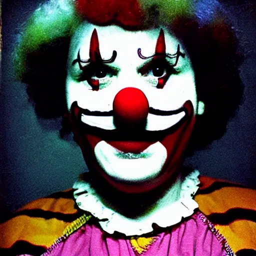 Prompt: Clown in the backrooms. Liminal. VHS found footage. Shaky, grainy.