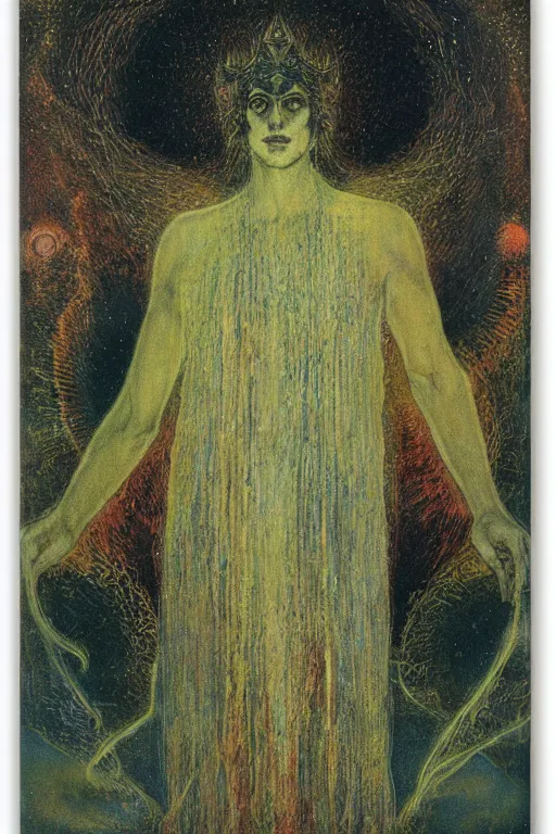 Image similar to strange deity, mikalojus konstantinas ciurlionis