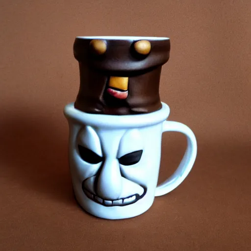 Image similar to ceramic mug in the shape of freddy fazbear