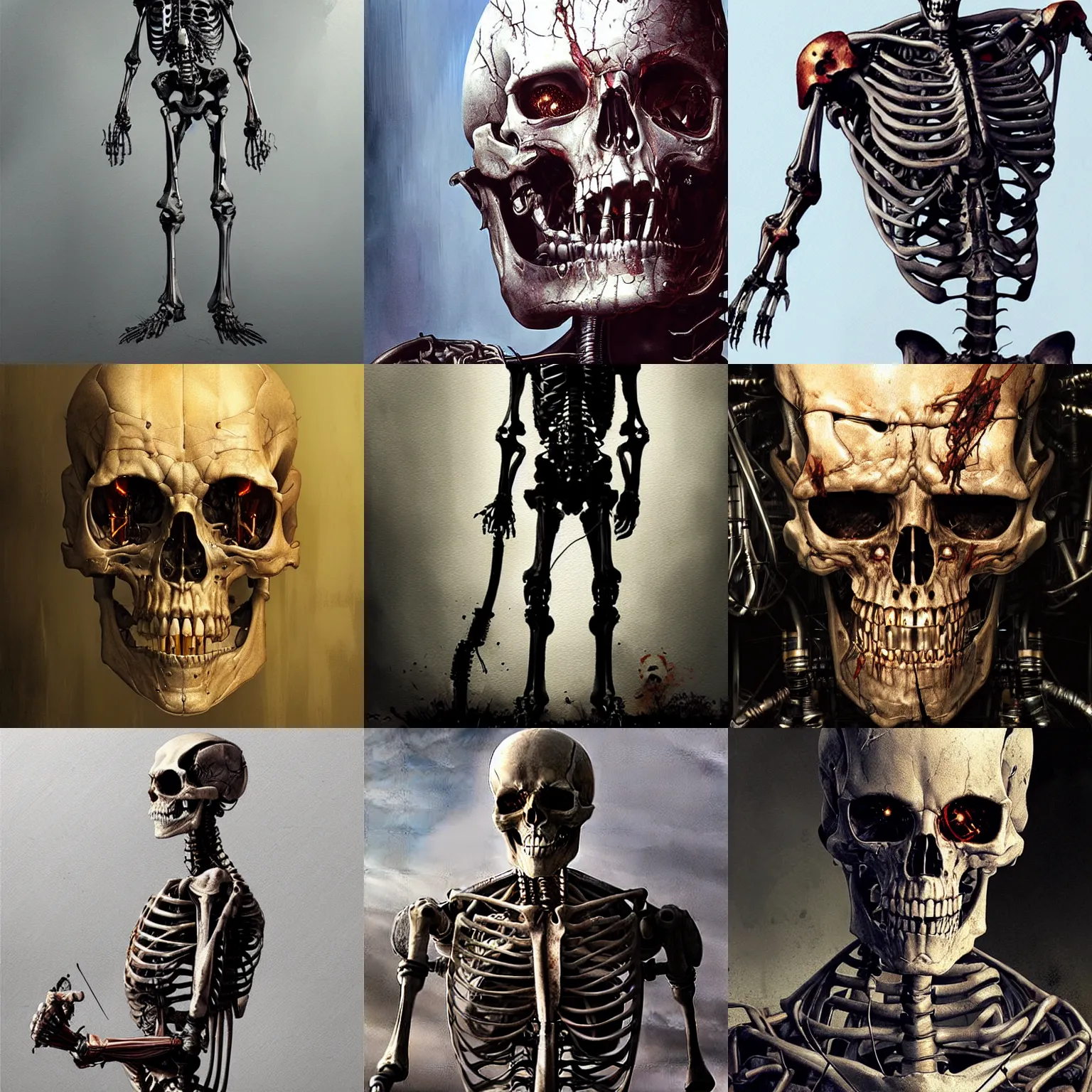 Prompt: skeleton from movie the terminator,digital art,ultra realistic,ultra detailed,art by greg rutkowski