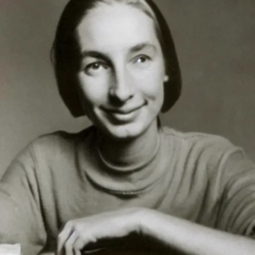 Prompt: young age jane goodall