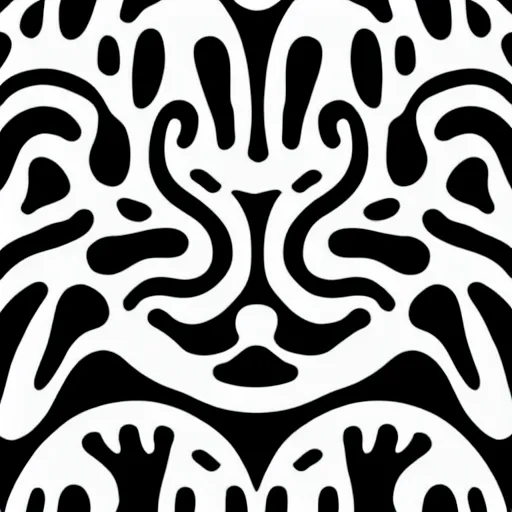 Image similar to black and white minimal animal symbol by karl gerstner, monochrome, 8 k scan, centered, symetrical, satisfying, bordered