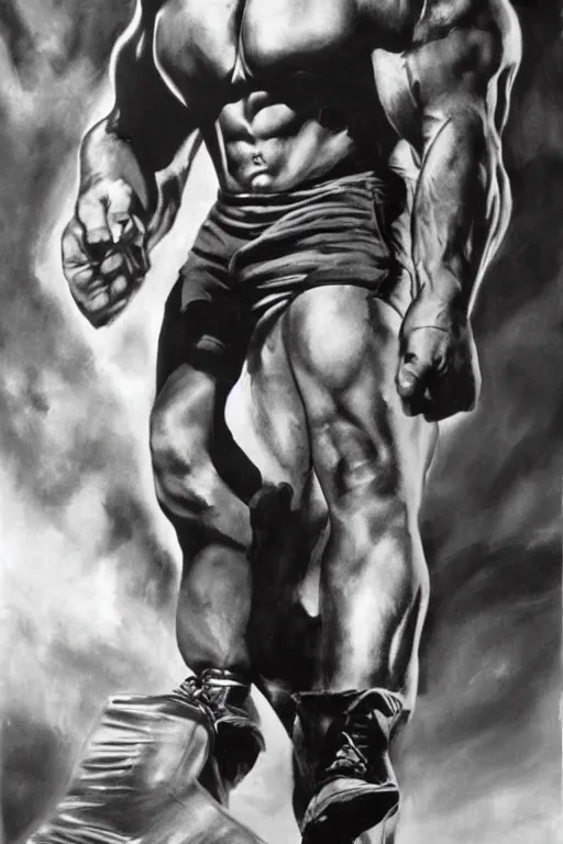 Image similar to james dean as the incredible hulk! towering, tall, large, huge, big! detailed photoillustration.