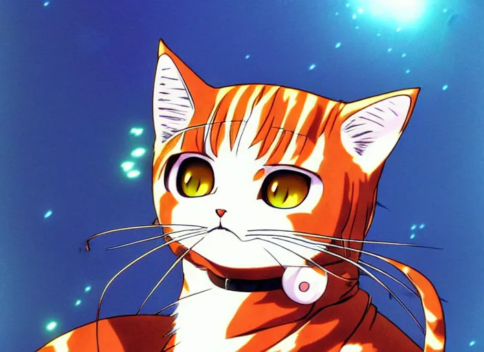 Prompt: anime visual of a cute cat, with red eyes!!!!, high quality detailed anime, cel shaded, digital art by last exile murata range blue submarine no 6, hd, ambient light